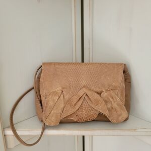 Vintage Ann Turk Handmade Lizard Skin & Suede Purse